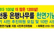 구리시 아천동 1200년은행나무천연기념물지정시민추진위, 구리시민대상으로 10만명 서명운동 진행예정