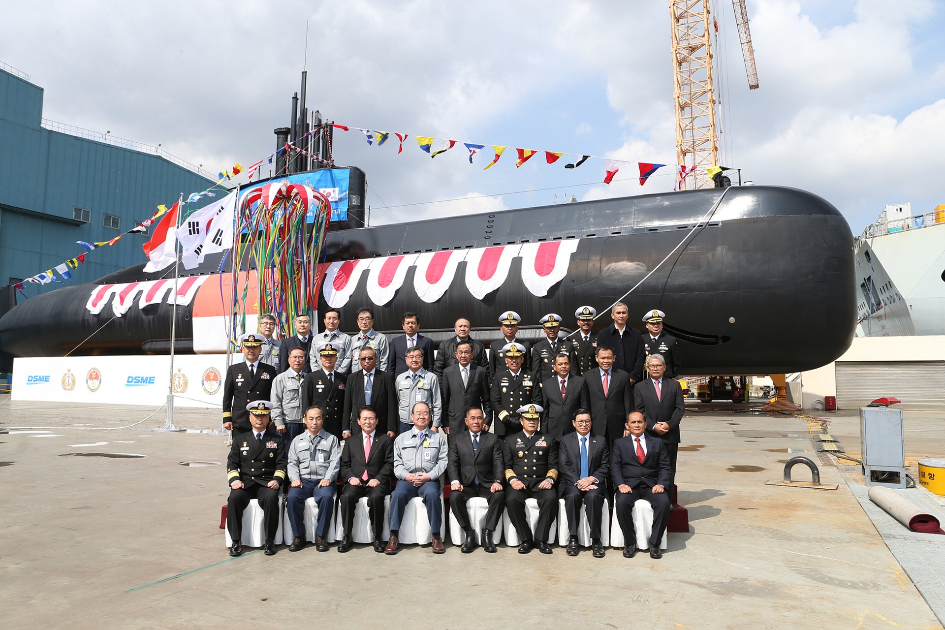 대우조선해양, 대한민국 첫 해외 수출 잠수함 3척 진수식 가져