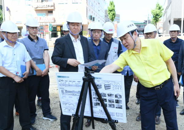 안승남 구리시장, 주요사업장 현장방문 중