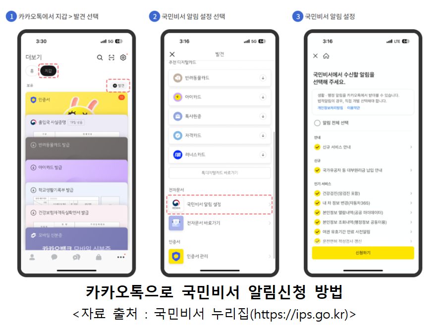 공무원 연금정보, 이제‘국민비서 알림서비스’로 편리하게 확인한다