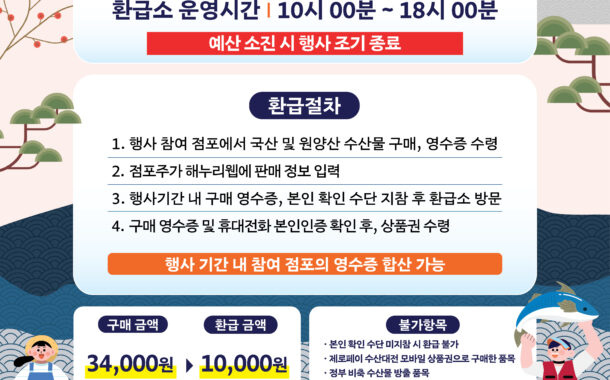 구리농수산물도매시장, 2026년 추석 온누리상품권 환급행사 운영